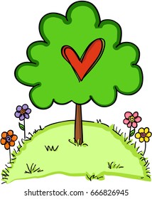Heart tree love