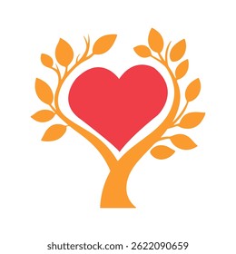 Création graphique d'amour Heart Tree