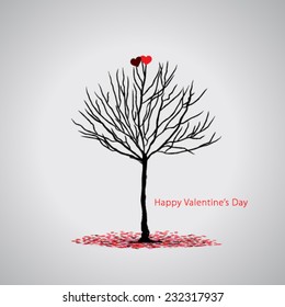 Heart Tree Valentine's Day Background