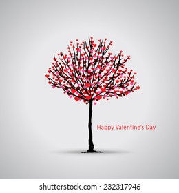 Heart Tree Valentine's Day Background