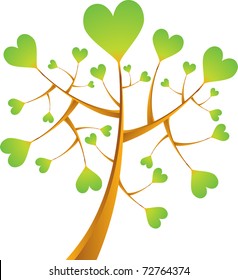 Heart tree vector illustration