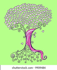 Heart Tree Vector Illustration Stock Vector (Royalty Free) 9909484