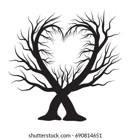 heart tree  vector symbol icon design. Beautiful illustration isolated on white background