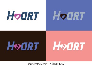 'Heart' trendy typography lettering design template for print t-shirt and apparel vector.