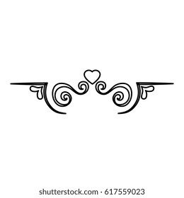 Heart and tribal icon
