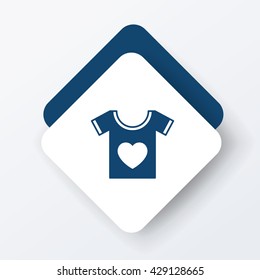 heart t-shirt icon