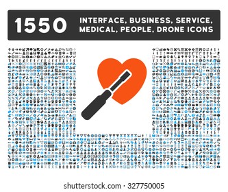 Heart Tuning and other web interface, business tools, people poses, medical service vector icons. Style is flat symbols, bicolored, rounded angles, white background.