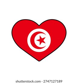 Heart with the Tunisia flag
Vector heart with the flag on a white background