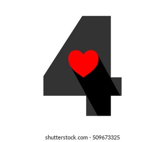 heart typography typeset logotype numeral numeric nominal image vector icon