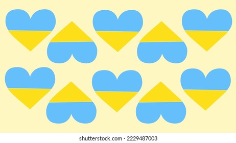 heart with Ukraine country flag