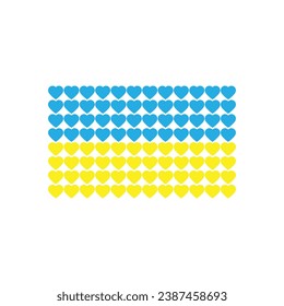 Herz-Ukraine-Flagge. Nationsvektor Ukraine 
 Flagge