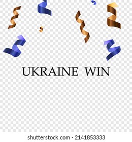 Heart with Ukraine flag. Support Ukraine sign. Heart icon with colors of Ukrainian flag. War in Ukraine concept. Vector illustration
