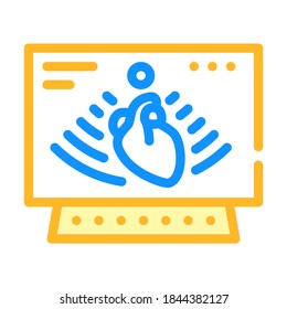 heart ultrasound color icon vector. heart ultrasound sign. isolated symbol illustration
