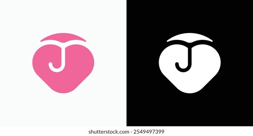 Heart and umbrella vector logo design with modern, simple, clean and abstract style. Icon for business, insurance, health and personal branding.