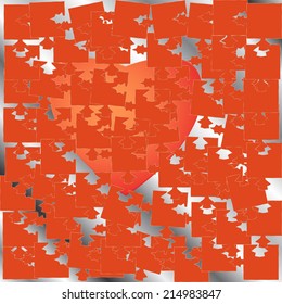 heart under puzzle