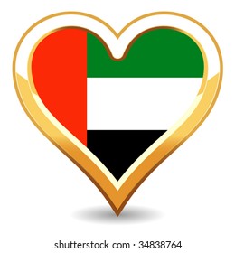 Heart United Arab Emirates Flag