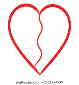 The heart is a universal symbol Broken heart Vector