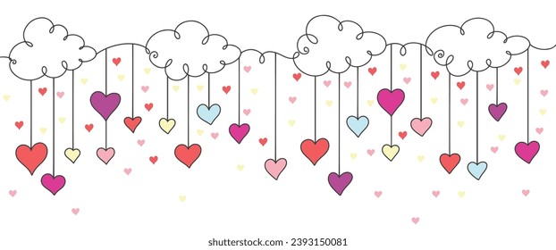 Heart valentine background element design. Vector eps