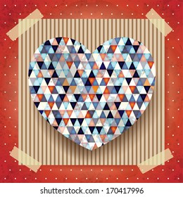 Heart, valentine card. Vector