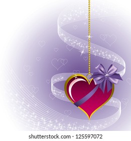 Heart. Valentine Day Background.
