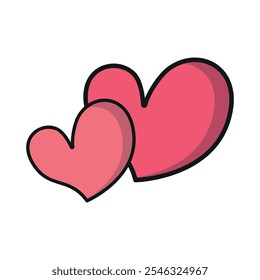 Heart valentine day icon vector basic design simple and modern concept graphic