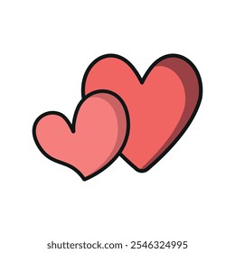 Corazón de San Valentín Vector de iconos de diseño básico simple y moderno concepto gráfico