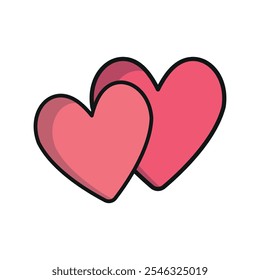 Heart valentine day icon vector basic design simple and modern concept graphic