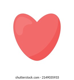 Heart of valentine day red vector icon for app and websites.