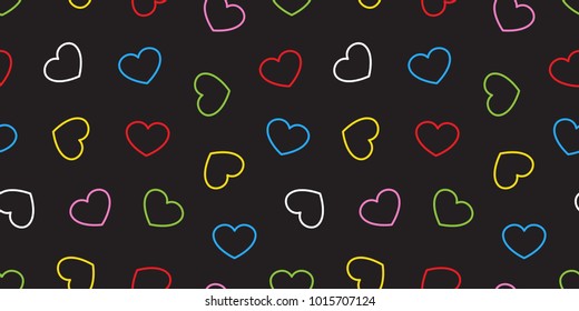 heart valentine day Seamless pattern isolated vector love icon wallpaper background colorful