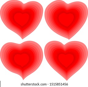 Heart valentine icon set vector illustration