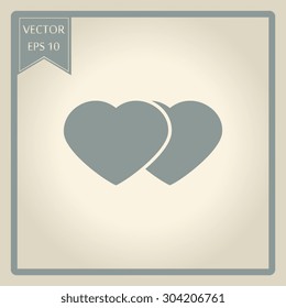 Heart valentine icon set vector illustration