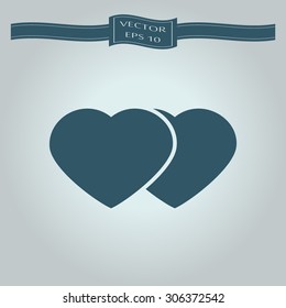 Heart valentine icon set vector illustration