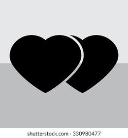 Heart valentine icon set vector illustration