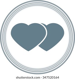 Heart valentine icon set vector illustration