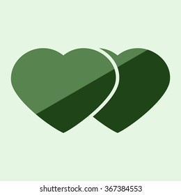 Heart valentine icon set vector illustration