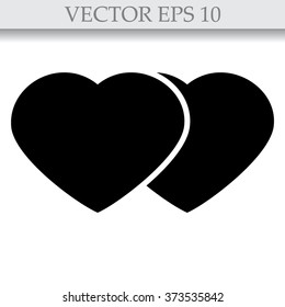 Heart valentine icon set vector illustration