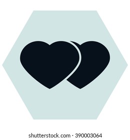 Heart valentine icon set vector illustration