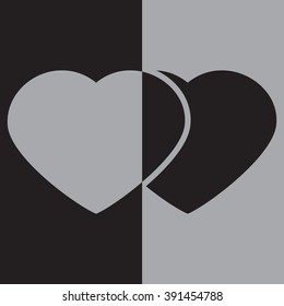 Heart valentine icon set vector illustration