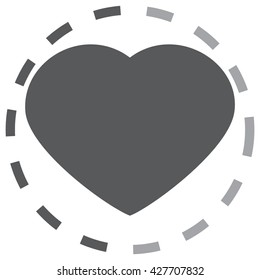 Heart valentine icon set vector illustration