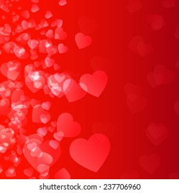 Heart valentine light background. EPS10 vector.