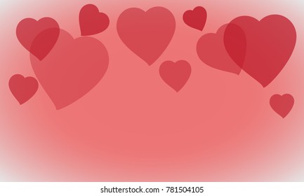 Heart valentine light pink background. Happy Valentines day,wedding,merry christmas,8 march card,banner.Valentine lovely heart symbol. Vector illustration