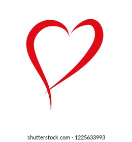 Heart Valentine Romantic Vector Stock Vector (Royalty Free) 1225633993 ...