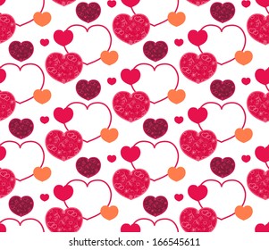 Heart valentine  seamless pattern
