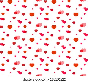 heart valentine seamless pattern red pink
