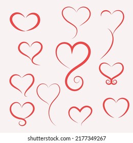 Heart valentine Shapes icon illustration