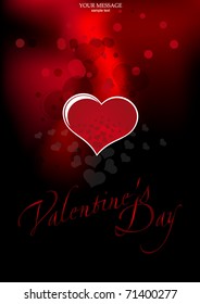 heart valentine with verses. vector