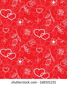 heart valentine wedding seamless pattern