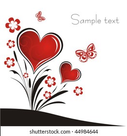 Heart Valentines Day background