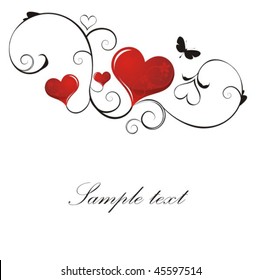 Heart Valentines Day background