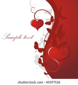 Heart Valentines Day background
